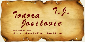 Todora Jošilović vizit kartica